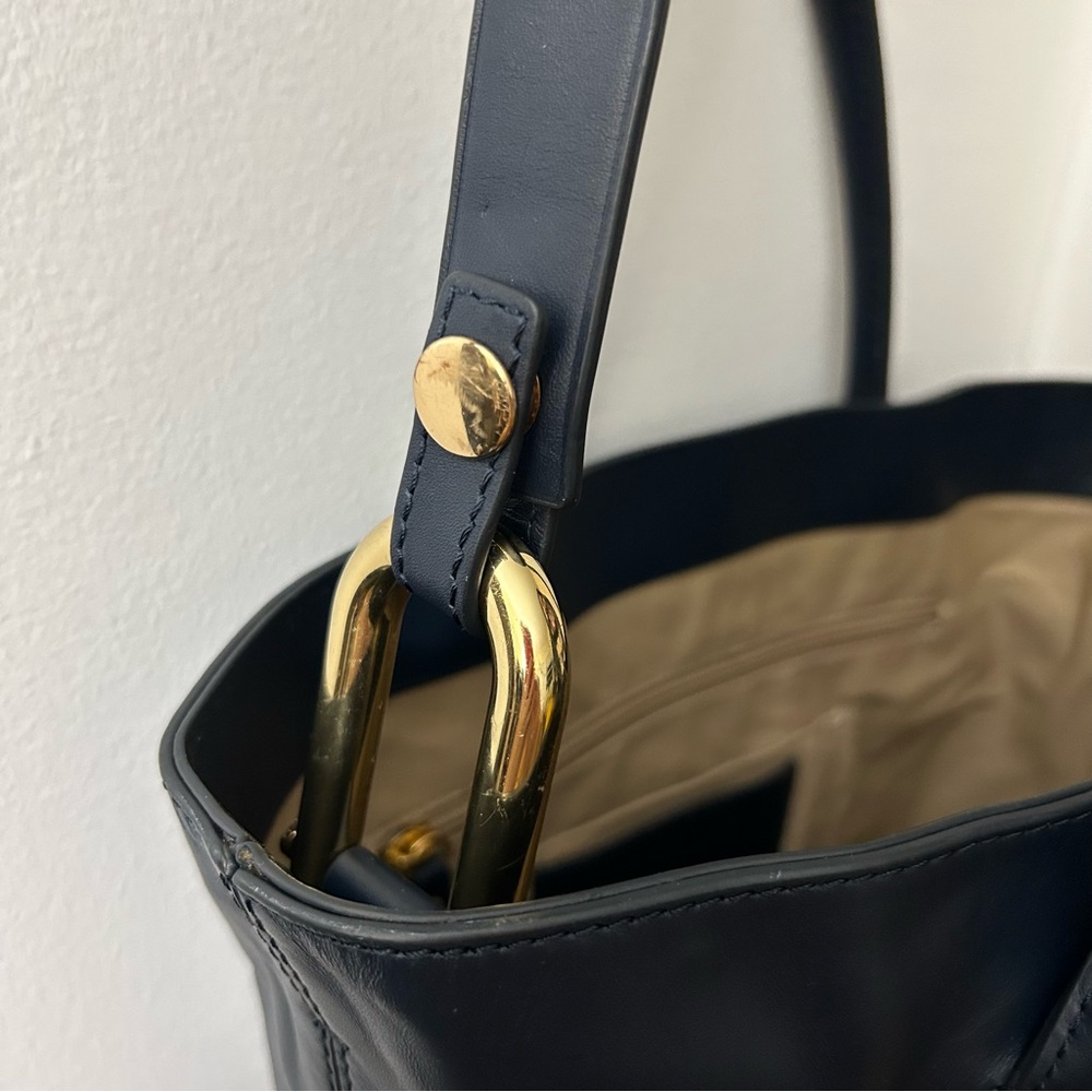 J. Crew -Harper Tote Bag in Navy Blue - Picture 7 of 12